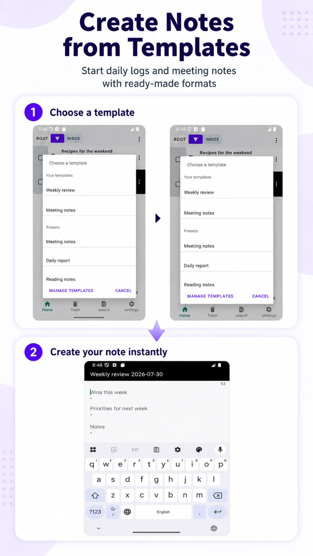 Folder Notes - Nested Notepad screenshot